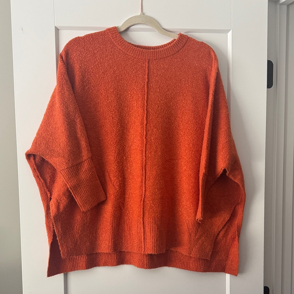 Lou & Grey Vibrant Orange Crew Neck Sweater